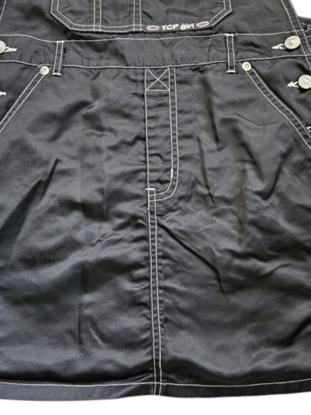 THE CHILDREN'S PLACE GIRL Nylon Dri Fit Black Bib Overall Skirt Jumper Size 8 - Picture 6 of 6